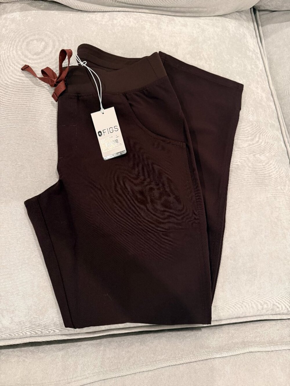 FIGS Espresso Kade Straight-Leg Scrub Pant - Small NWT